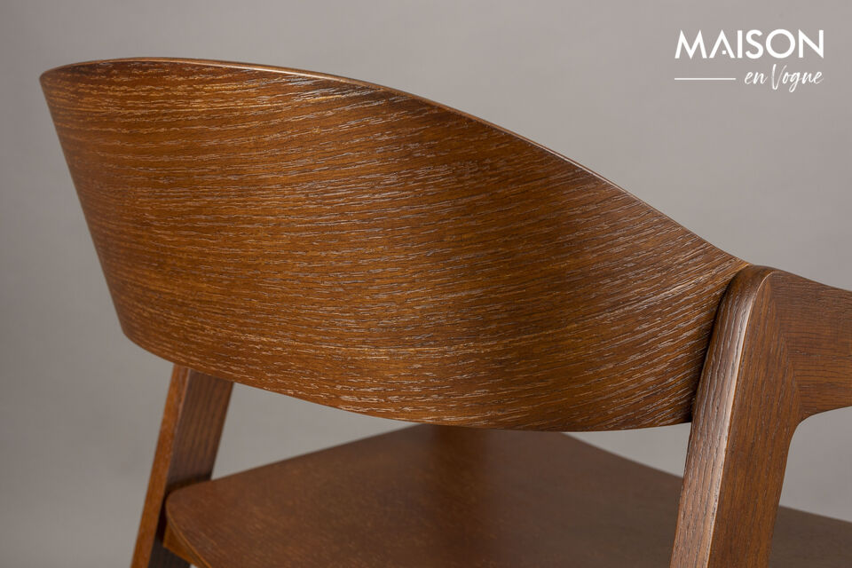 Sedia con braccioli in legno di noce Westlake - 9