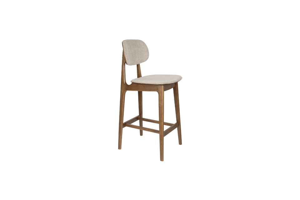 Sedia da bancone in poliestere beige Marais DutchBone