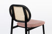 Miniatura Sedia da bancone in rattan e tessuto rosa Spike 9