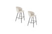 Miniatura Sedia da bar in tessuto beige Joa 12