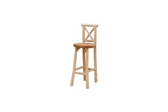 Sedia da bar Luar in teak beige Foto ritagliata