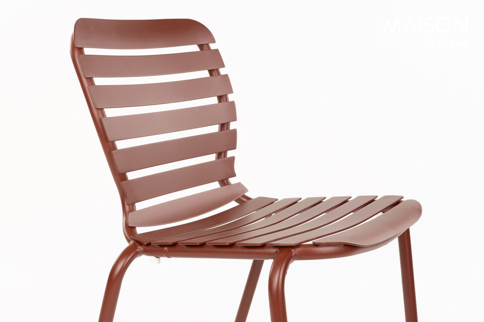 Sedia da giardino in alluminio rosso Vondel - 7