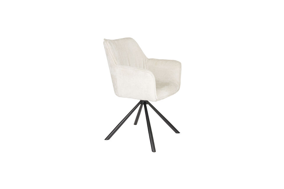 Sedia da pranzo girevole beige Kodak White Label