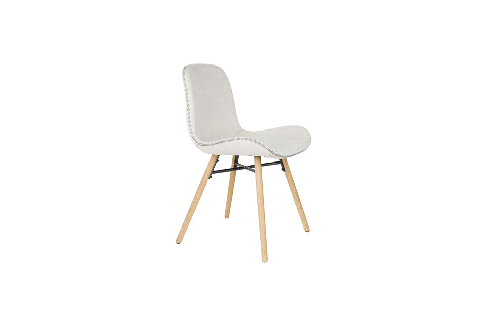 Sedia da pranzo in poliestere beige Lester White Label