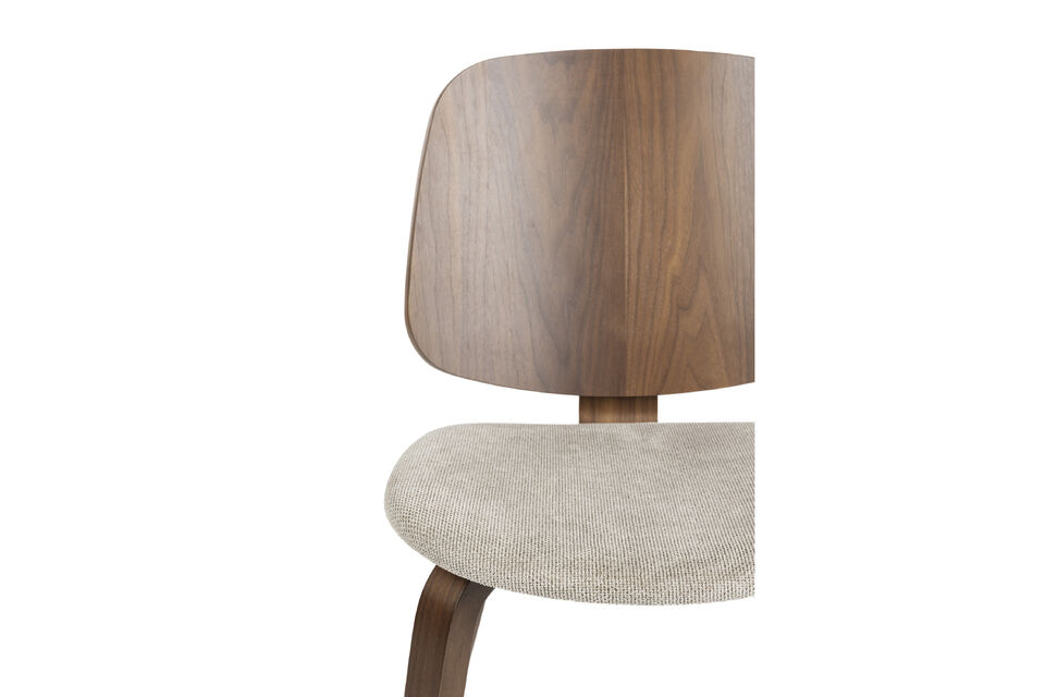 Sedia da pranzo in poliestere beige Walden - 6