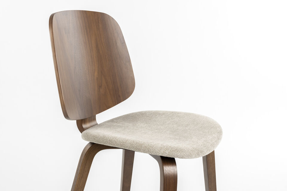 Sedia da pranzo in poliestere beige Walden - 7