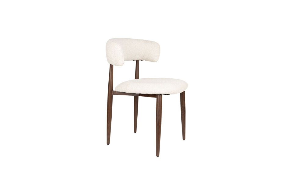 Sedia da pranzo in tessuto beige Stanley White Label