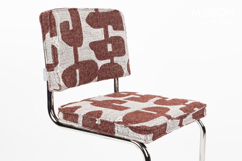 Sedia da pranzo rossa Ridge Kink Deco Symbols - 6