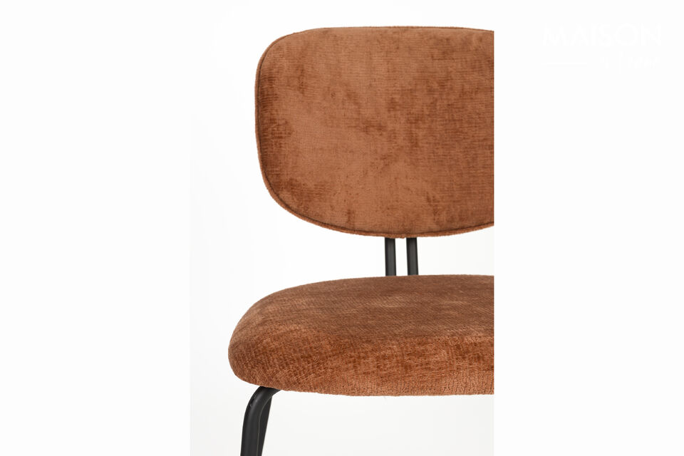 Sedia da pranzo set di 2 in poliestere rosso Bouton - 9
