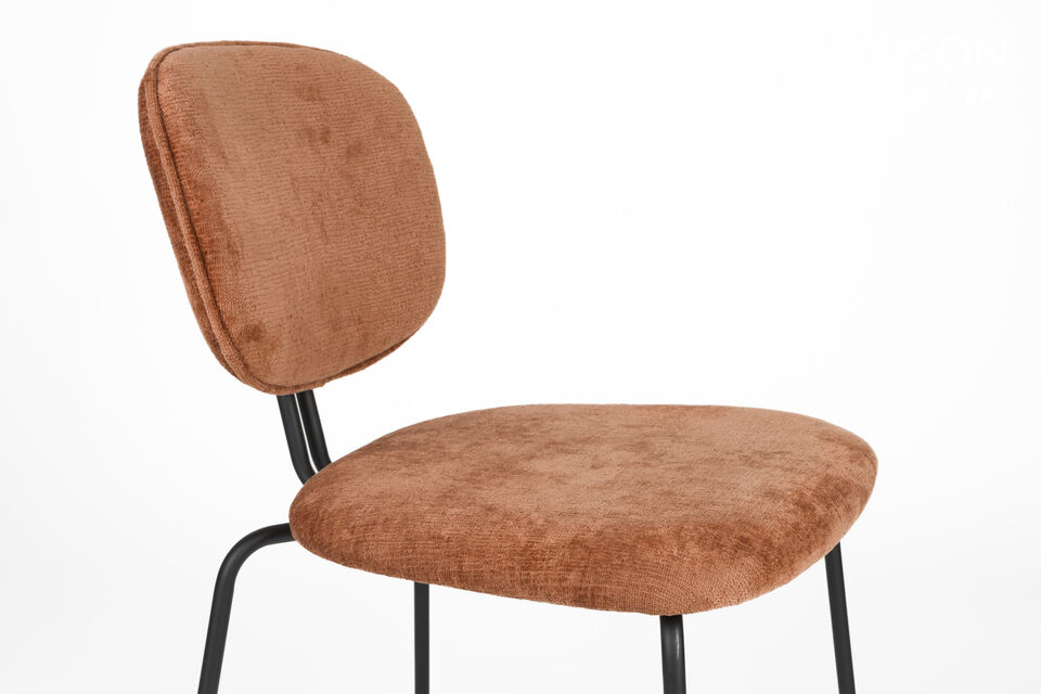 Sedia da pranzo set di 2 in poliestere rosso Bouton - 10