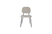 Miniatura Sedia in metallo e tessuto beige Roos 6