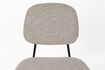 Miniatura Sedia in metallo e tessuto beige Roos 12