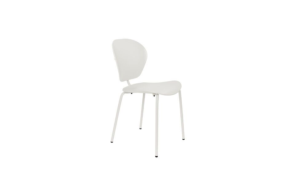 Sedia in plastica riciclata bianca The Ocean Zuiver
