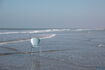Miniatura Sedia in plastica riciclata blu The Ocean 2
