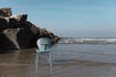 Miniatura Sedia in plastica riciclata blu The Ocean 4