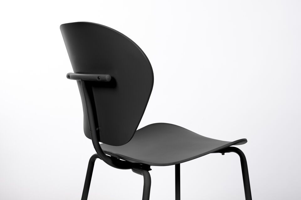 Sedia in plastica riciclata nera The Ocean - 8