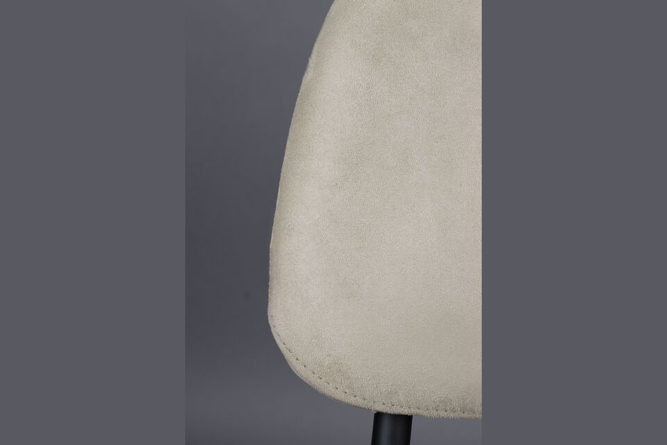 Sedia in tessuto beige Darby - 9