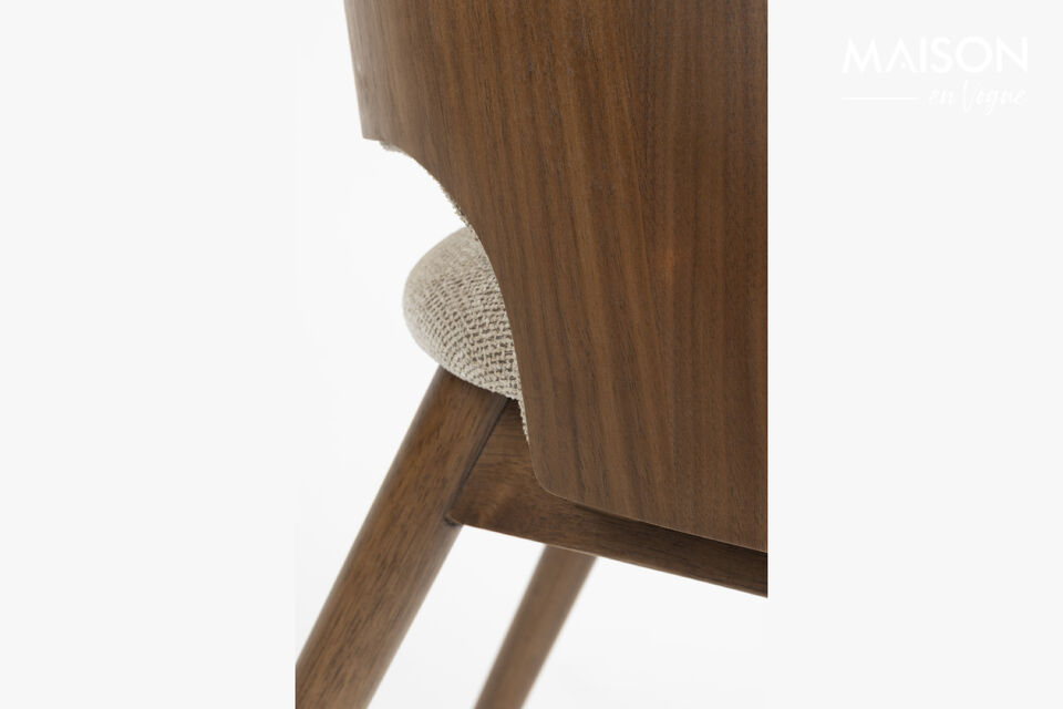 Sedia in velluto beige - 7