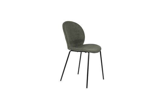Sedia in velluto verde Bonnet