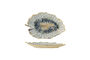 Miniatuur Serveerschaal L31 cm van blauw steengoed Dorreen Productfoto