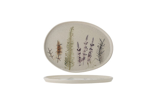Servierplatte 34,5x26 cm aus Steingut Natur Bea ohne jede Grenze