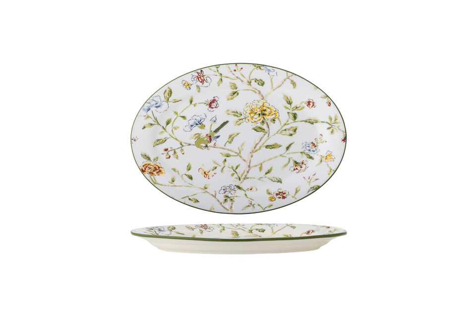 Servierplatte 35x25 cm aus buntem Steingut Bloomie Marken