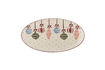 Miniature Serving Plate 32x19 cm in multicolor stoneware Ornamentia 5