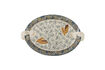 Miniature Serving plate 34x25 cm in blue stoneware Hezha 5