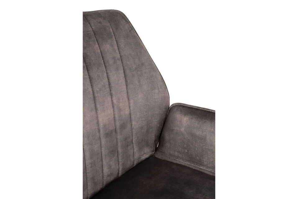 Sessel aus braunem Stoff Jamie - 10
