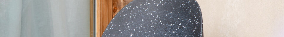 Materialbeschreibung Sessel aus recyceltem Kunststoff schwarz Bloom