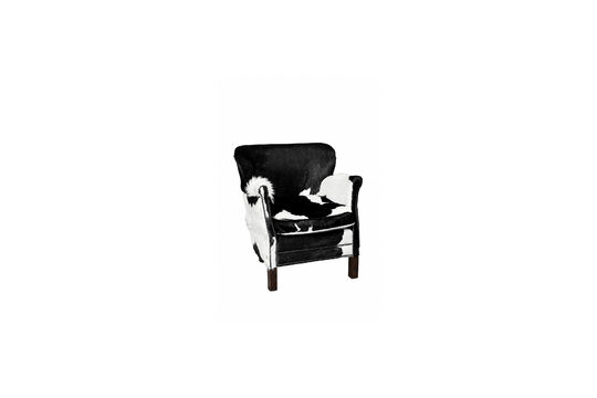 Sessel aus schwarzem Kuhfell Turner