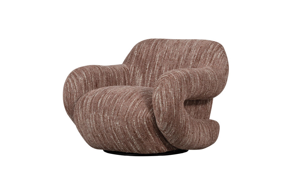 Sessel Chenille Altrosa Melange FOLKE Woood