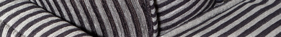 Materialbeschreibung Sessel Streifen Schwarz/Grau Rodeo