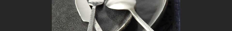Mise en avant matière Set 24 Couverts Osawa martelé