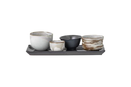 Set à Sushi blanc en grès Masami