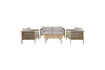 Miniatura Set da giardino 4 posti in legno di acacia beige Oasis 1