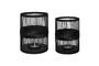 Miniatura Set de 2 linternas Hexa de bambú negro Clipped