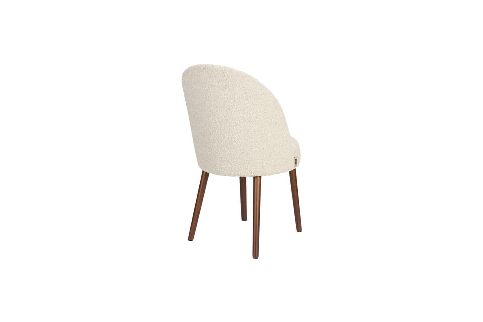 Set de 2 sillas de comedor de tejido bouclé beige Barbara - 8