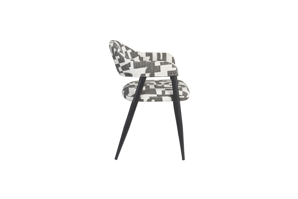 Set de 2 sillones de comedor de acero negro Miyo - 8