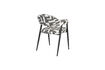 Miniatura Set de 2 sillones de comedor de acero negro Miyo 11