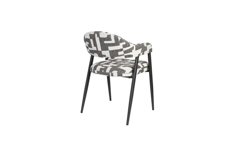 Set de 2 sillones de comedor de acero negro Miyo - 9