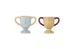 Miniatura Set de 2 tazas de gres multicolor Trophy 4