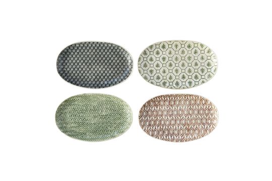 Set de 4 assiettes Viola multicolores