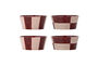 Miniatura Set de 4 boles D13,5xH6 cm de gres rosa Floki Clipped