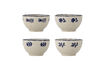 Miniatura Set de 4 boles de gres azul Eimy 1