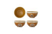 Miniatura Set de 4 cuencos D14 cm de gres marrón Gina 1