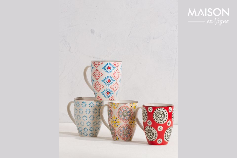 Set de 4 mugs Bohemian Chehoma