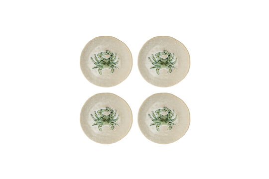 Set de 4 platos Ø13 cm de gres verde Hadden Clipped