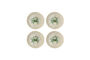 Miniatura Set de 4 platos Ø13 cm de gres verde Hadden Clipped