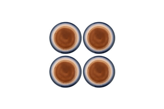 Set de 4 platos Ø27 cm de gres multicolor Tatum